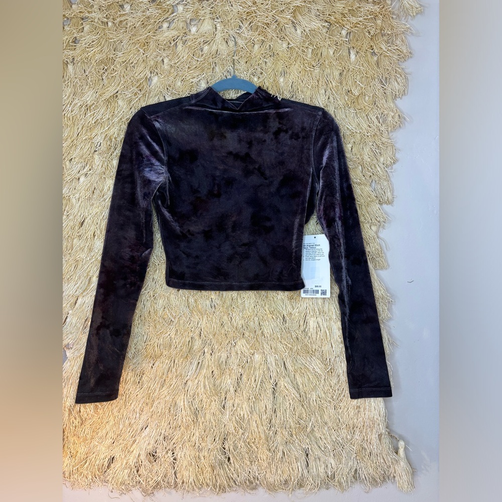 Lululemon✨NWT✨All Aligned Long Sleeve✨Crushed Velvet Interstellar Dark Grey✨4 - Picture 14 of 16